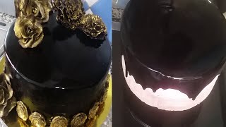 Chocolate Mirror Glaze كلاصاج الشوكولاته اللامعGlacage chocolat miroir [upl. by Neetsyrk383]