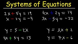 Solving Systems of Equations By Elimination amp Substitution With 2 Variables [upl. by Ocihc]