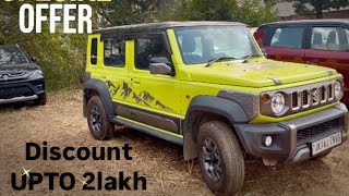 Mega discount On jimny upto 2lakh jimny alpha detail review jimny 4x4offroad discount nt [upl. by Eiramaliehs]