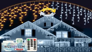 Voolex Icicle Christmas Lights 2 Color Changing 39Ft 400Led 11 Modes Review [upl. by Atil904]