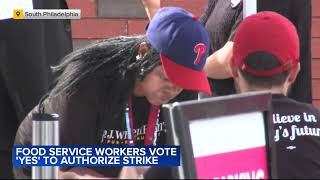 Majority of Aramark workers vote to authorize strike against operations at Citizens Bank Park [upl. by Llecrep]