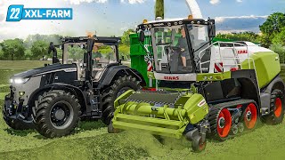 LS22 XXL Farm 41 Grasernte Große Mengen Silage und Unfälle auf der Farm  FARMING SIMULATOR 22 [upl. by Rausch]