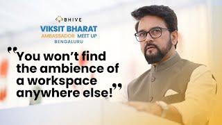 Union Minister Anurag Thakurs Vision For Modern Workspaces  Viksit Bharat 2047  BHIVE [upl. by Nahtanhoj]