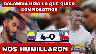 CHILENOS DEVASTADOS TRAS SER GOLEADO CONTRA COLOMBIA  quotCOLOMBIA HIZO LO QUE QUISO CON NOSOTROSquot [upl. by Ynaffat]