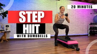 20Min Quick Step HIIT Workout with Dumbbells  FAST amp EFFECTIVE [upl. by Vanda]