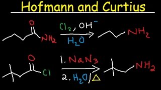 Hofmann Rearrangement and Curtius Reaction Mechanism  Primary Amides amp Acid Chlorides to Amines [upl. by Attenreb]