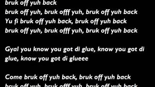 Konshens  Bruk off Yuh back LYRICS ON SCREEN  2016   Moskato riddim [upl. by Webb]