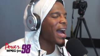 Cam Newton Sings amp Freestyles To Ushers quotNice amp Slowquot [upl. by Beora197]