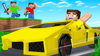 Hunters VS Speedrunner BUT I Have A SUPERCAR Minecraft [upl. by Marieann]