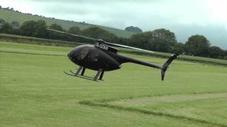 Hughes 500E Turbine Helicopter  5 Blade Rotor Head Test Flight [upl. by Maples]