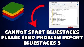 Cannot Start Bluestacks Please Send Problem Report  Bluestacks 5 Send Report Problem Fixed ✅ [upl. by Alvord]