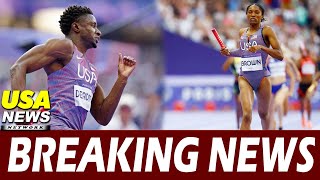 Olympics Athletics US set world record in 4x400m mixed relay [upl. by Baily]