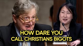 Sen Kennedy CLASHES with RADICAL Judicial Nominee for Calling Christians BIGOTS [upl. by Fitzger]