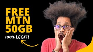 Get MTN 50GB for FREE MTN free Data [upl. by Penman]