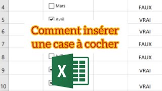 Comment insérer une case à cocher sur excel [upl. by Mitchell]