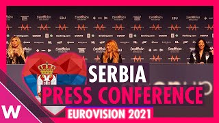 Serbias Second Press Conference Hurricane quotLoco Locoquot  Eurovision 2021 [upl. by Ledarf]