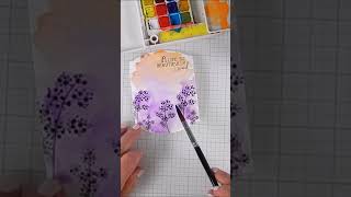 Quick Watercolor Sympathy Card 🦋 [upl. by Foskett]