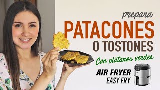 Cómo hacer PATACONES o TOSTONES de Plátano Verde en la AirFryer  Receta Fácil y Rápida [upl. by Attaynik884]