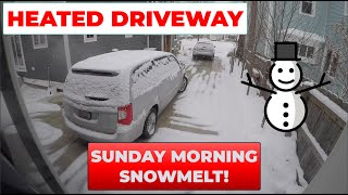 Heated Driveway Melting Snow Time Lapse on a Sunday Morning  Episode 51 272021 [upl. by Baese]