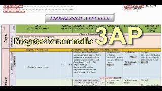 La progression annuelle 3 AP 20172018  توزيع السنوي سنة 3 فرنسية [upl. by Otto]