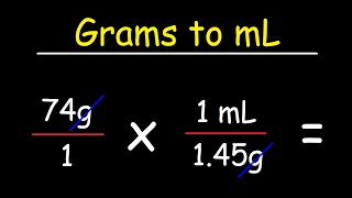 How To Convert Grams to Milliliters  g to mL [upl. by Milas833]