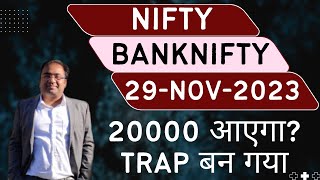 Nifty Prediction and Bank Nifty Analysis for Wednesday  29 November 2023  Bank NIFTY Tomorrow [upl. by Stanwinn]