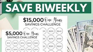 BIWEEKLY Savings Challenges You Should Try Save Up To 30000 In 1 Year [upl. by Ecire92]