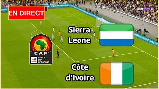 Côte dIvoire vs Sierra Leone en direct Éliminatoires Coupe dAfrique Simulation Gameplay PC [upl. by Kred625]