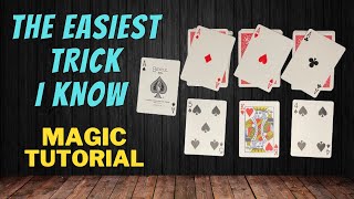 The Easiest Trick I Know  How To Have A Spectator Find The 4 Aces  Magic Card Trick Tutorial [upl. by Sillyrama]