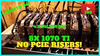 8x GPU Riserless Mining Rig Build w 1070 TI  20k Subscribers [upl. by Ngo498]