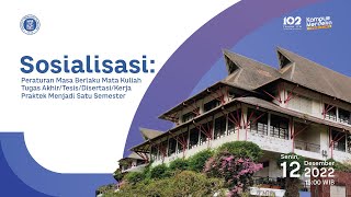 Sosialisasi Masa Berlaku MK TATesisDisertasiKP Menjadi 1 Semester [upl. by Genny]