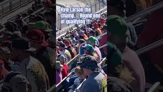 Kyle “freaking” Larson out to qualify in round one shortracing thechamp bestplayer racing [upl. by Labannah624]