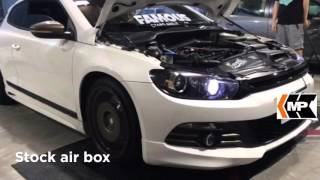 Vw scirocco 20 tsi tuned intake system on dyno [upl. by Nylitak]