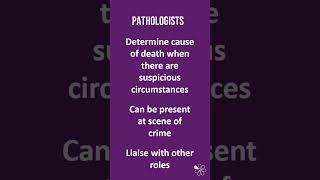 The Role of Pathologists  60 Second Criminology WJEC Level 3 Unit 3 [upl. by Steinberg595]