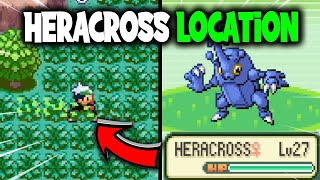 WHERE TO FIND HERACROSS ON POKEMON EMERALD [upl. by Asle]