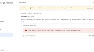 How To Fix Adsense Tax Info For Non US CitizensResidents [upl. by Nivlad]