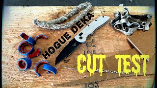 Cut Test Hogue Deka in Magnacut This is a mega slicer [upl. by Baelbeer]