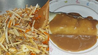 Lumpiang Sariwa Ubod ng Niyog  Fresh Lumpia Recipe  Home Made Egg Wrapper  Mhans Kitchen Atbp [upl. by Onairotciv808]