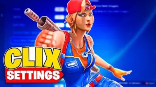 CLIXS NEW UPDATED BEST KEYBOARD amp MOUSE SETTINGS In Fortnite Chapter 5 RESOLUTION  SPECS [upl. by Kaenel]