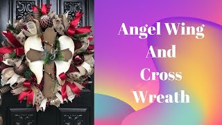 How to make a Joy Cross and Angels Wing Wreath with Laura Jeans Wreath Room [upl. by Ainola362]