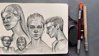 Drawing faces tutorial [upl. by Nosnev]