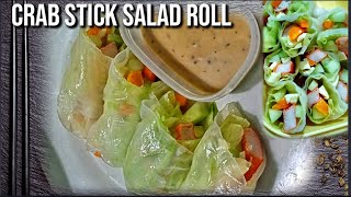 Crab Stick Salad Roll Struggle ako grabe 😂 [upl. by Celka]