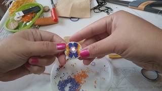 Beading for beginners 2 needle flat stitch technique [upl. by Eng]