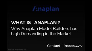 Anaplan Introduction  Anaplan Examples  Anaplan RealTime Training  91 9160604477 [upl. by Chris312]