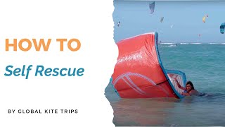 How to do a self rescue kiteboarding tutorial [upl. by Mieka]