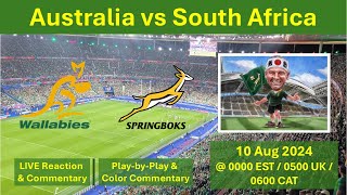 Australia vs South Africa  The Rugby Championship  10 Aug 2024 [upl. by Froh]