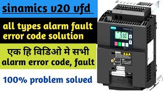 Siemens VFD V20 Fault Codes Explained [upl. by Vento]