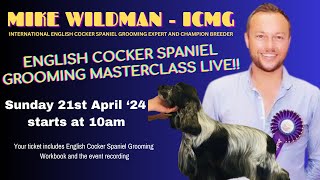 Mike Wildmans English Cocker Spaniel Grooming Demo [upl. by Anilram618]