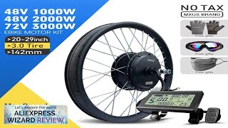 MXUS Brand Electric Bike Conversion Kit 2029Inch 700C 48V 1000W 72V 3000W Review [upl. by Zildjian818]