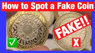 How to Spot a fake £2 Coin  Do you have a fake coin [upl. by Sandy]